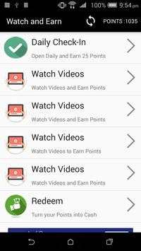 Watch & Earn Real Money Easily स्क्रीनशॉट 1