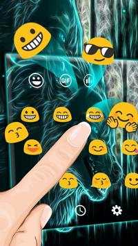 Neon Wolf Keyboard Theme screenshot 2