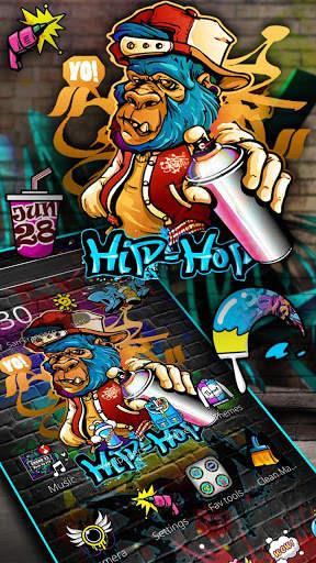 Hip-hop Cool Graffiti Monkey Theme🐵 screenshot 2