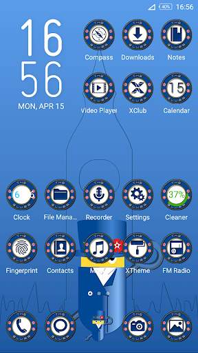 Theme for Infinix - XOS Launcher : Blues Theme screenshot 1