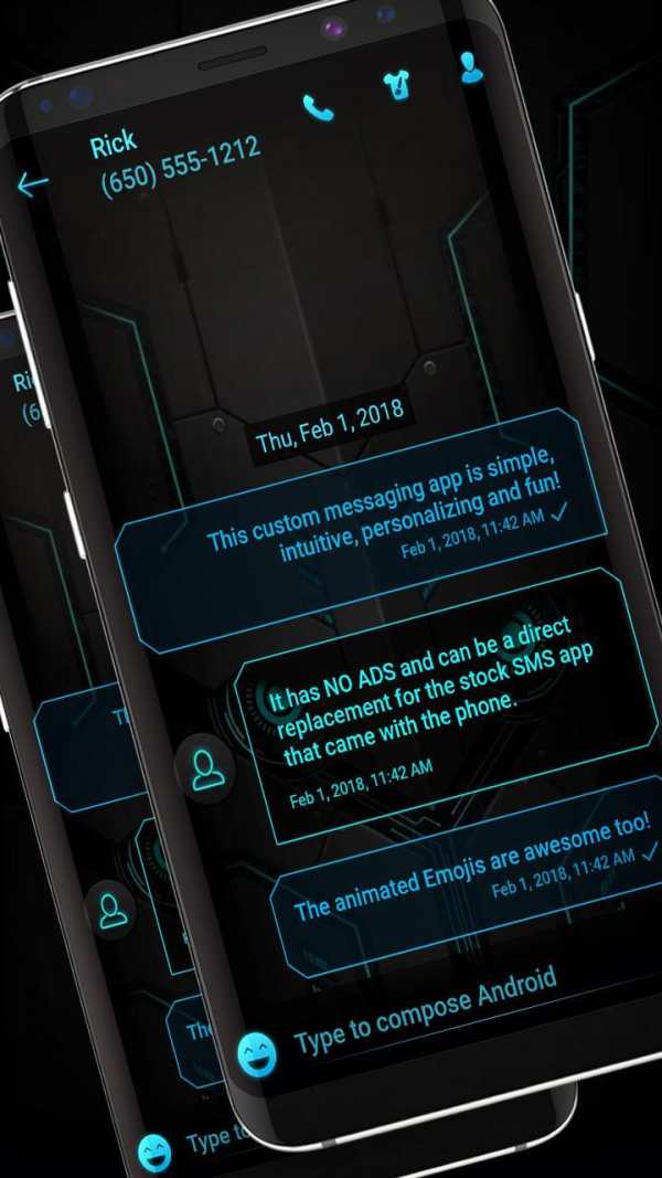 Virtual Messenger SMS theme screenshot 2