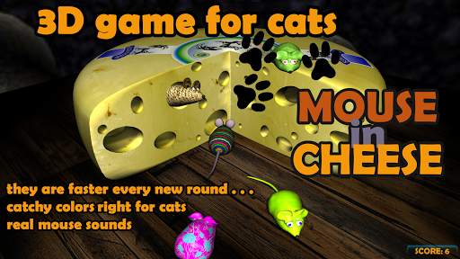 Mouse in Cheese: 3D game for cats screenshot 1