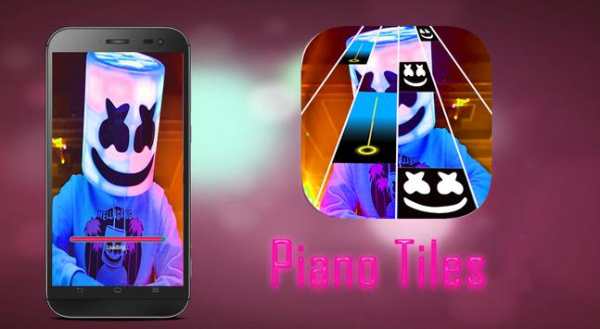 Marshmello piano tiles game screenshot 1