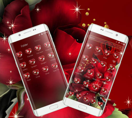 Red Heart Rose Theme screenshot 2