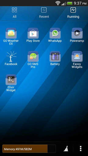 Black & Blue GO Launcher Theme screenshot 3