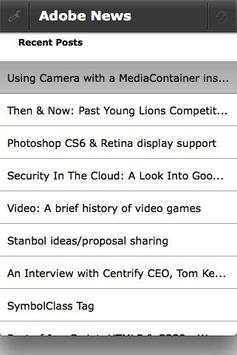 Adobe News Feed Reader Free screenshot 1