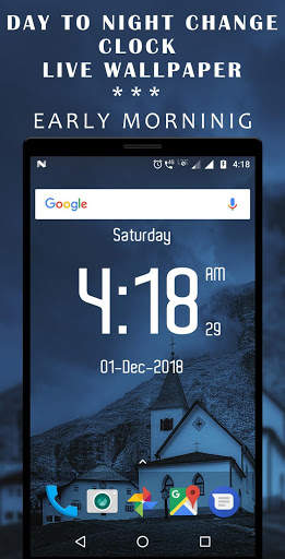 Day & Night Digital Clock live wallpaper screenshot 1