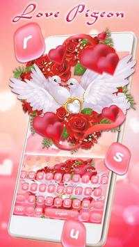 Gorgeous Rose Pigeon Keyboard Theme screenshot 1