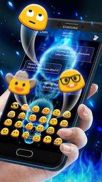 3D Blue Flaming Skull Keyboard screenshot 5