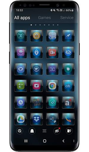 Launcher Theme - Dusk Blue Icon Pack Wallpaper screenshot 3