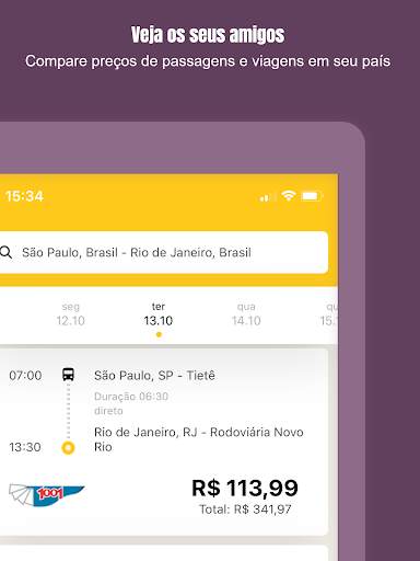 CheckMyBus: Busca e compara passagens de ônibus screenshot 8