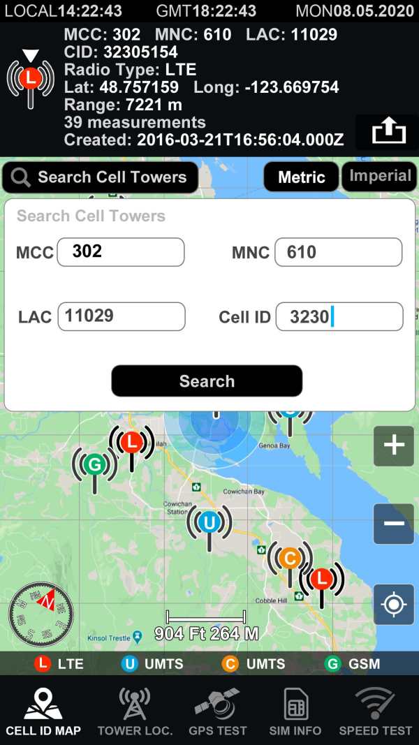 Cell Coverage World Map, Cell & Wi-Fi Towers. screenshot 2