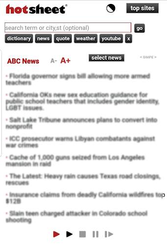 HotSheet News Headlines screenshot 1