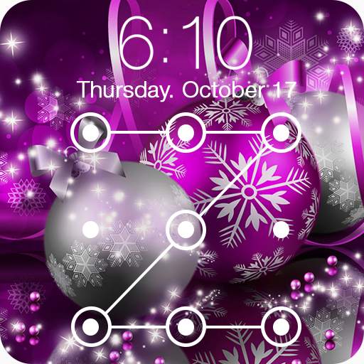 Colorful Christmas Ornaments Holiday PIN Lock 1.0