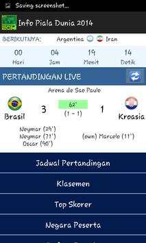 Info Bola Dunia 2014 screenshot 1