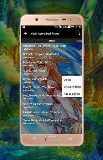 Yuuki Asuna Mp3 Player screenshot 3