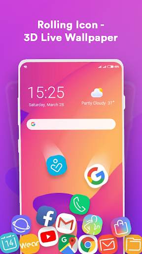 Rolling Icon - 3D Live Wallpaper screenshot 1