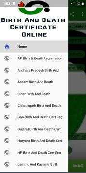 Birth And Death Certificate Online screenshot 2
