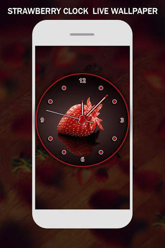 Strawberry Clock Live Wallpaper screenshot 3