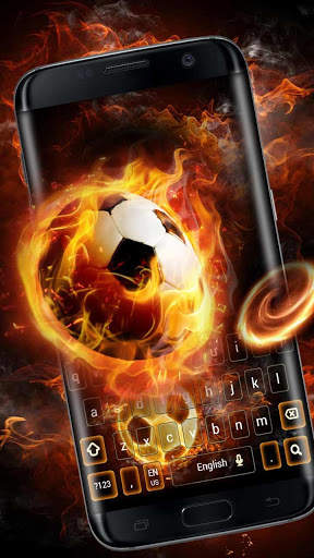 Fire Football Kick Keypad Theme screenshot 1