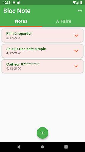 Bloc Note screenshot 2