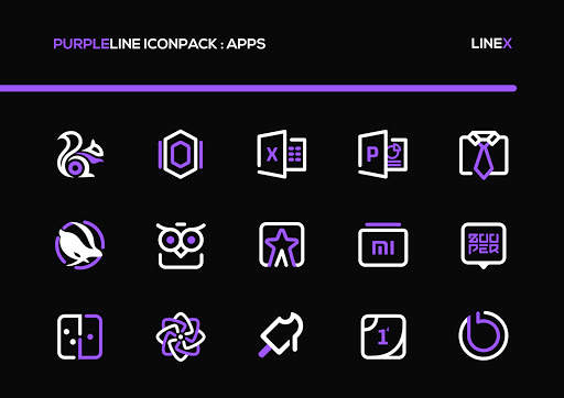 PurpleLine Icon Pack : LineX Purple Edition screenshot 3