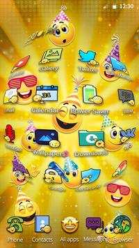 año nuevo Emoji 3D Theme screenshot 5