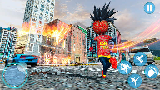 Flying Rope Hero Stickman Game - Grand Crime City स्क्रीनशॉट 3