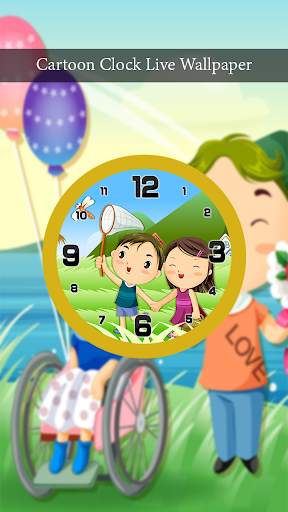 Cartoon Clock Live Wallpaper - Analog Clock screenshot 4