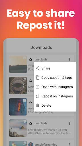Video Downloader for Instagram: BaroSave, Repost скриншот 5