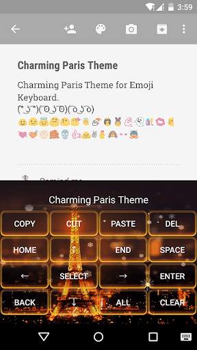 Charming Paris Emoji Keyboard screenshot 3