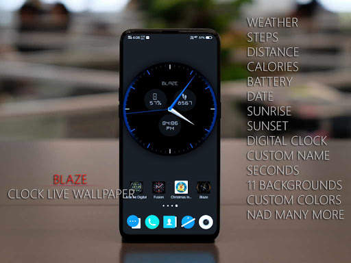Blaze Clock Live Wallpaper screenshot 3