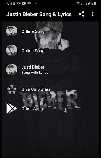 Justin Bieber Song & Lyrics screenshot 1