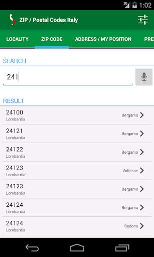 ZIP / Postal Codes Italy screenshot 2