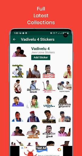 Vadivelu Whatsapp Stickers 2021 screenshot 2