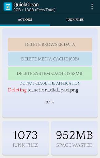 QuickClean Lite-Memory Cleaner screenshot 3