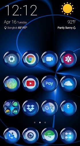 Theme Launcher - Spheres Blue Icon Changer Free screenshot 7
