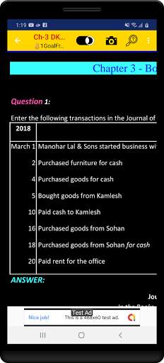 Account Class-11 Solutions (D K Goel) 2019 screenshot 5