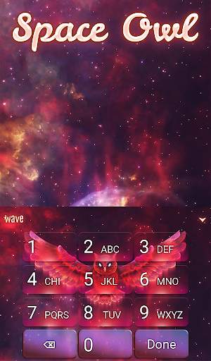 Space Owl Animated Keyboard   Live Wallpaper screenshot 5