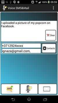 SMS & Mail by Voice 1 تصوير الشاشة