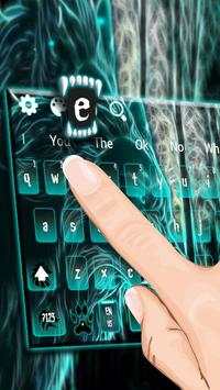 Neon Wolf Keyboard Theme screenshot 3