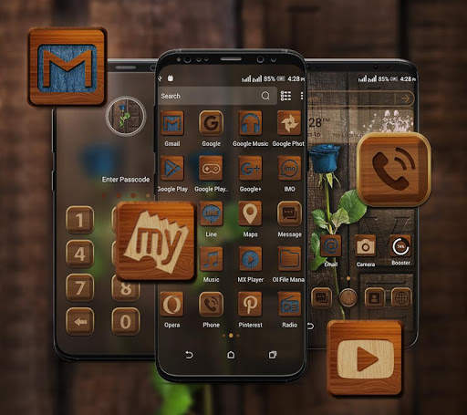 Wooden Launcher Theme screenshot 5