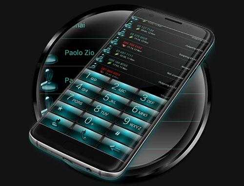 Dialer Dusk AquaGreen Theme screenshot 5