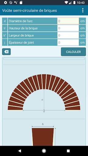 Calculatrice voûte de briques screenshot 2