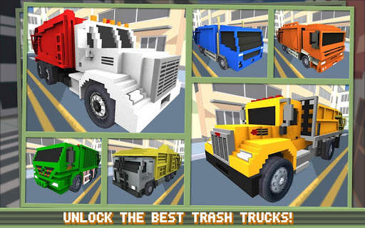 Blocky Garbage Truck SIM PRO screenshot 6