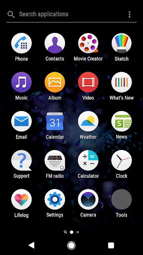 Black Theme XZ2 (live wallpaper) screenshot 2