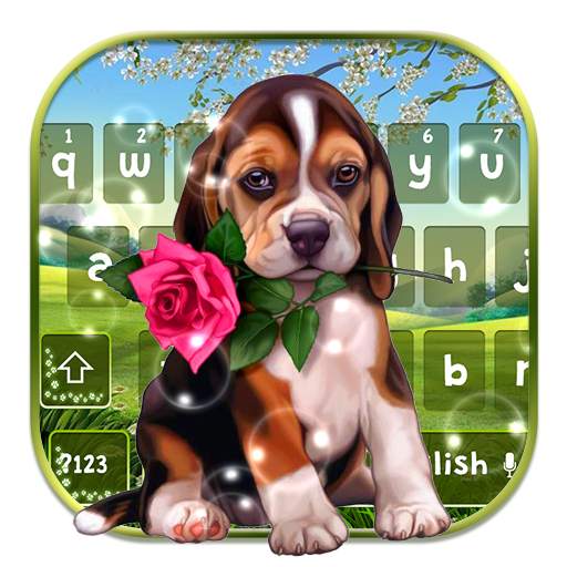 Garden Cute Dog Keyboard 10001002