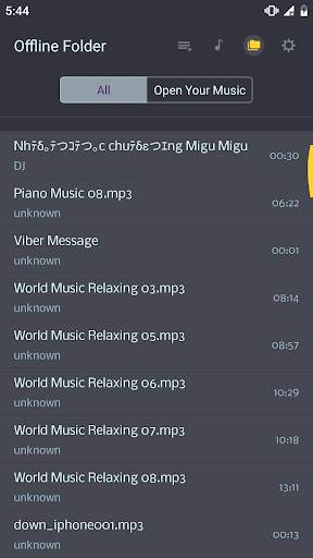 Offline music player for smartphone screenshot 2