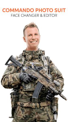 Commando Photo Suit Face Changer & Editor 1 تصوير الشاشة