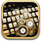 Golden luxury clock keyboard 10001003